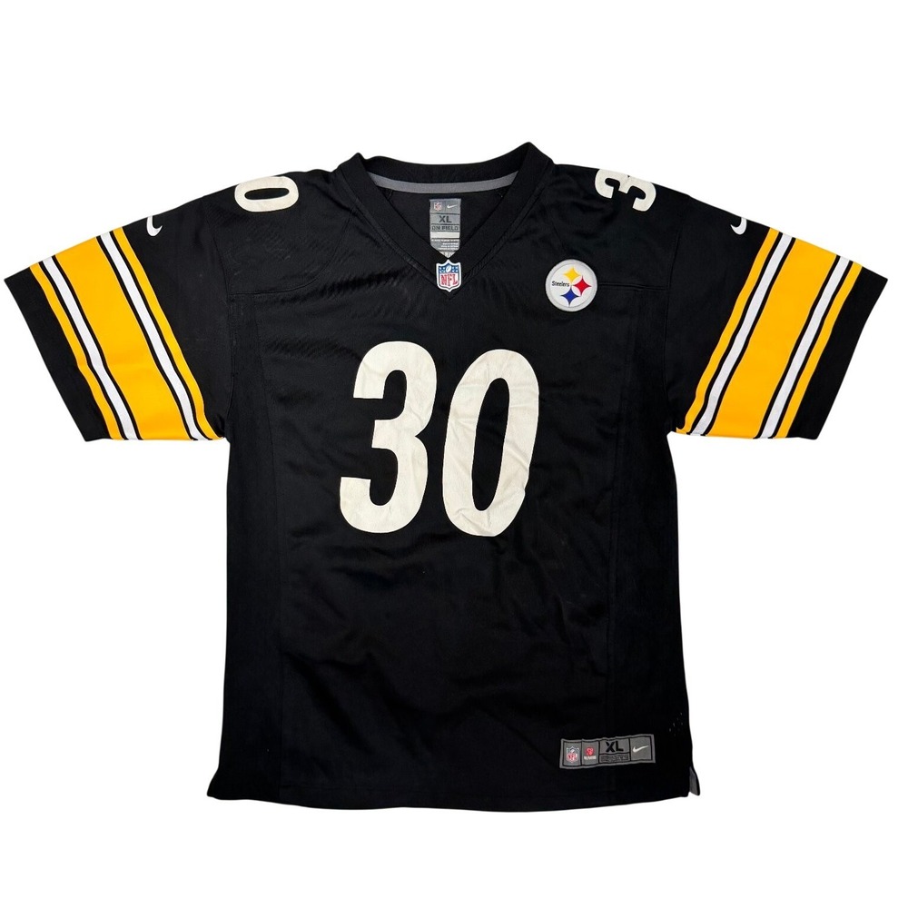 Nike Pittsburgh Steelers James Conner 30 Jersey Kids XL 18/20 Black NFL Football